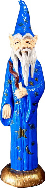 Slim Wizard Plaster Statue