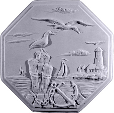 Nautical Octagon Plaster Plaque Large