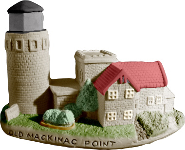 Old Mackinac Point Lighthouse Plaster Statue