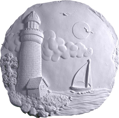Sailboat and Lighthouse Plaque