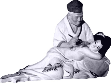 Tattoo Artist Plaster Statue