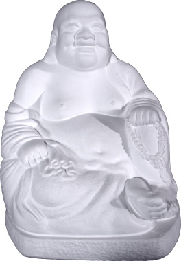 Buddha with Beads Plaster Statue