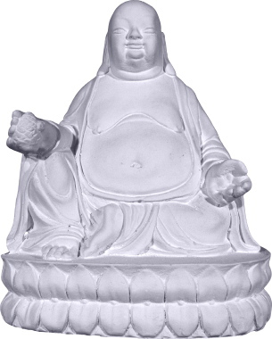 Buddha on Ornate Base Plaster Statue