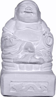 Buddha with Beads Plaster Statue