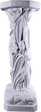 Flower Plaster Pedestal