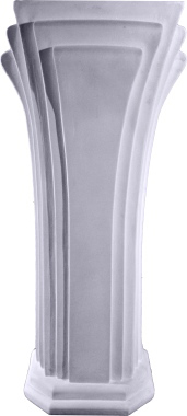 Modern Arches Plaster Pedestal