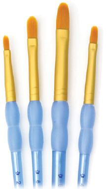 GOLDEN TAKLON 4 PC FILBERT BRUSH SET - Royal Langnickel