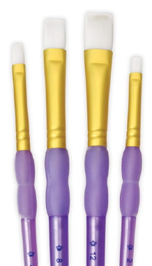 White Taklon 4 pc Shader Artist Brush Set - Royal Langnickel