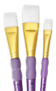 White Taklon 3 Pc Wash Artist Brush Set - Royal Langnickel