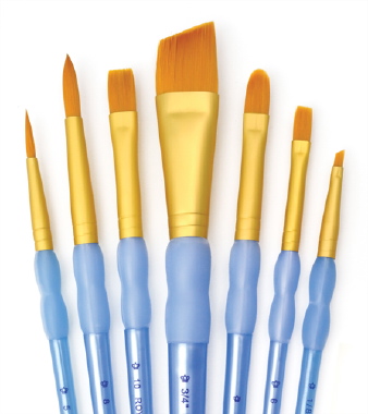 Golden Taklon 7 Pc Angular Variety Brush Set - Royal Langnickel