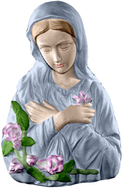 Madonna Small Plaster Statue