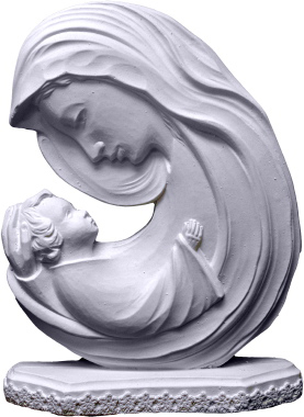 Mother and Child Plaster Plaque