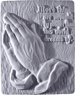 More Things Praying Hands Plaster Plaque