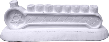 Table Menorah Plaster Statue