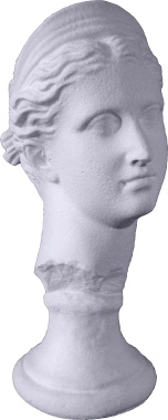 Hellene Bust Plaster Statue