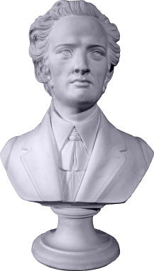 Chopin Bust Plaster Statue