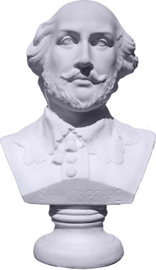 Shakespeare Bust Plaster Statue