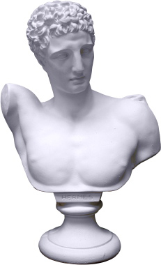 Hermes Bust Medium Plaster Statue