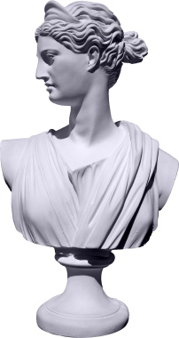 Diana Bust Plaster Statue