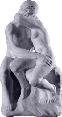 The Kiss Plaster Statue Small Rodin