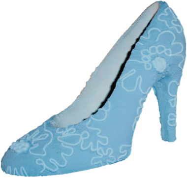 Lace High Heeled Shoe Plaster Statue