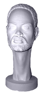 African Man Bust Plaster Statue