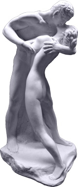 Embrace Plaster Statue
