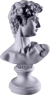 David Miniature Bust Plaster Statue