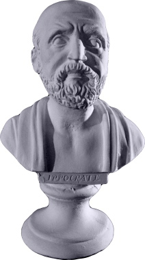 Ipocrates Miniature Bust Plaster Statue