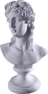 Eros Miniature Bust Plaster Statue