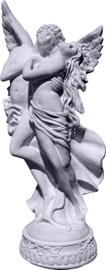 Eros Cupid and Psyche Plaster Statue