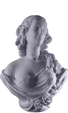 Roses Lady Bust Plaster Statue18