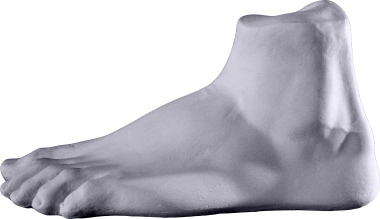 Davids Foot Plaster Statue