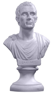Caesar Miniature Bust Plaster Statue