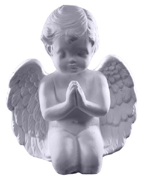 Cherub Praying Plaster Statue