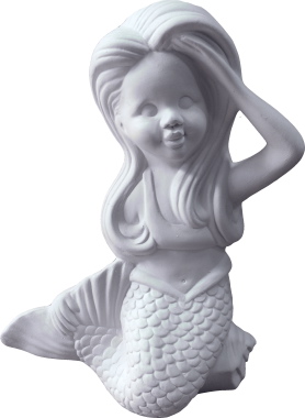 Mermaid with Hand on Head Statue