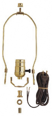 Three way Lamp Kit with 10 inch harp