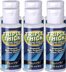 Triple Thick Glaze six pack 2 oz - By DecoArt