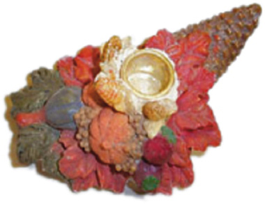 Cornucopia Plaster Candleholder