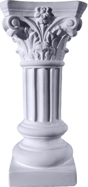 Four Point Corinthian Plaster Pedestal
