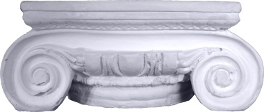 Ionic Capitol Plaster Pedestal