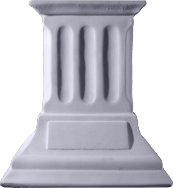 Fluted Plinth Mini Plaster Pedestal