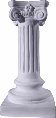 Scamozzi Four Point Ribbed mini Plaster Pedestal
