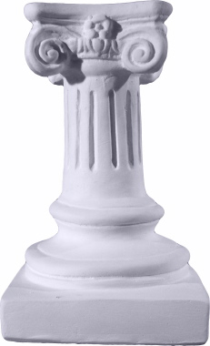 Scamozzi Four Point Ribbed mini Plaster Pedestal