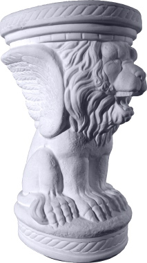 Winged Lion Mini Plaster Pedestal