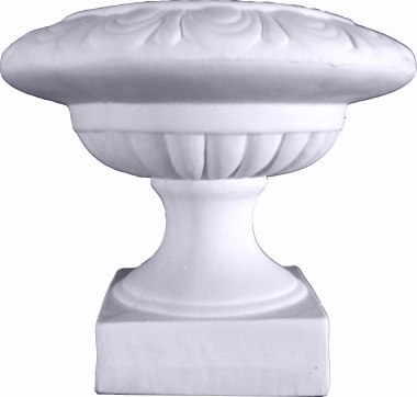 Wide Topiary Plaster Urn