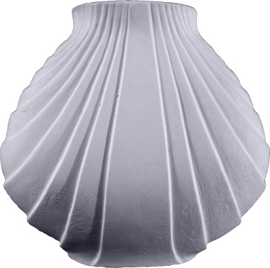 Art Deco Shell  Plaster Vase