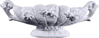 Oval Rose Centerpiece Plaster Vase