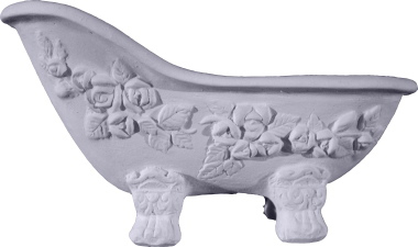 Victorian Bathtub Potpourri  Plaster Vase