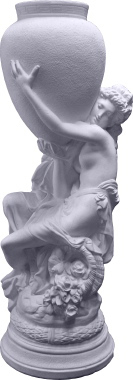 Roman Girl Seated Plaster Vase